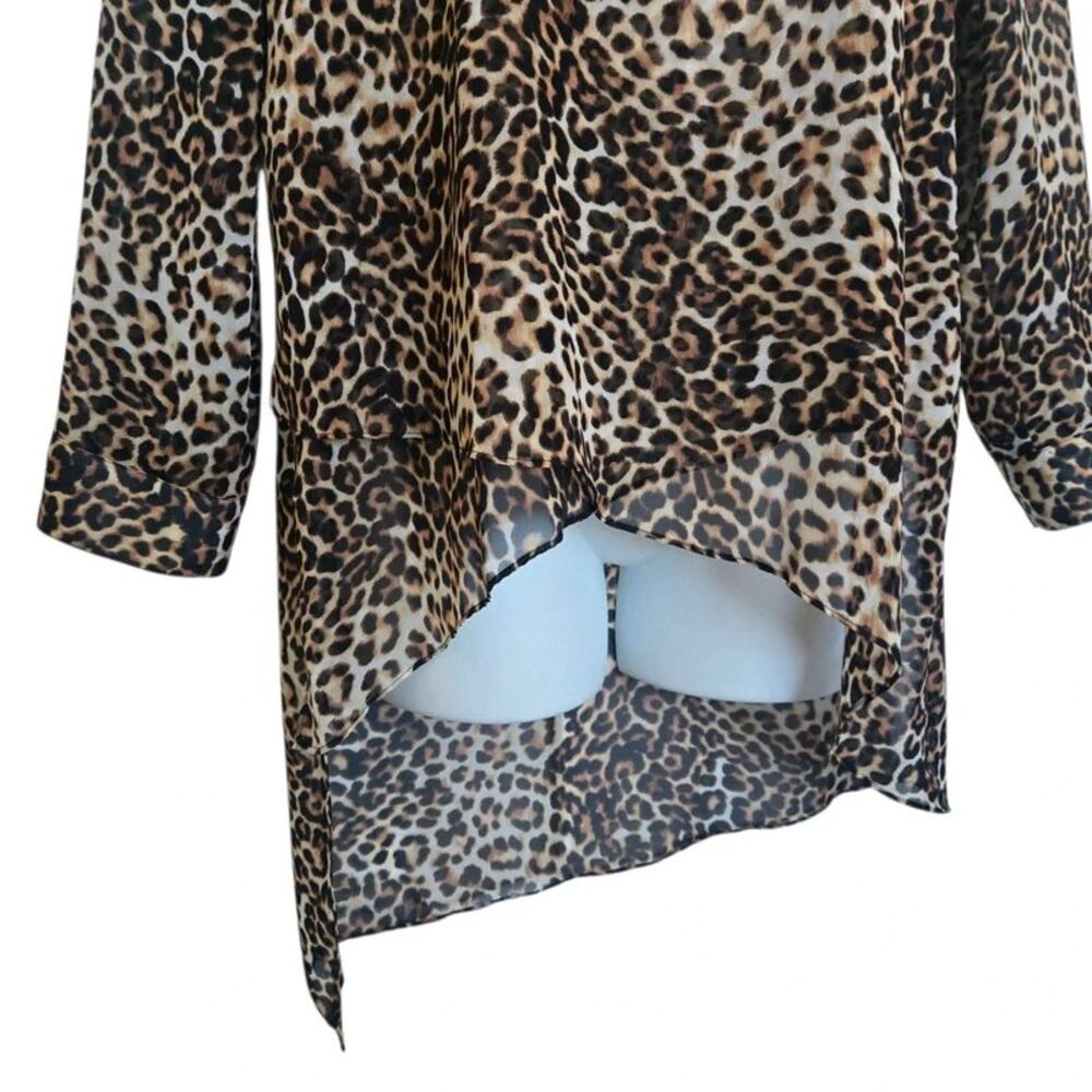 Chicos Leopard High-Low Blouse L/XL - Picture 5 of 10